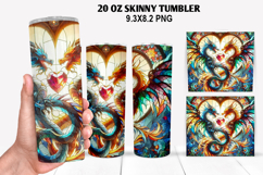 Skinny Tumbler 20oz Wrap Design, Valentine Tumbler PNG Product Image 1