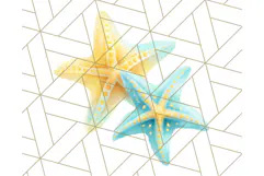 Sky Blue and Sunshine Yellow Summer Clipart PNG, Tropical Product Image 5