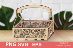 Decorative box EPS SVG PNG, boho flower box EPS SVG PNG, SVG Product Image 1