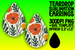 Whimsical Teardrop Design for Crafting , Flowers Product Image 1
