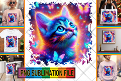 LUMINOUS TSHIRT Designs PNG, Cat Product Image 1