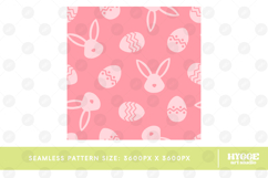 Easter Eggs Bunny Seamless Pattern PNG Sublimation Product Image 10