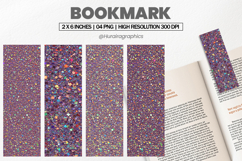 Purple Holographic Bookmark PNG, Bookmark Sublimation Product Image 1