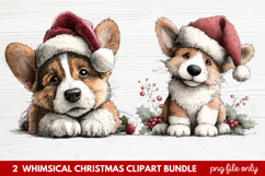 Whimsical Christmas Clipart | Cute Festive Holiday PNG Product Image 1