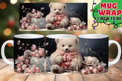 Pink CHRISTMAS Charm 11oz 15oz Wrap, Bear Product Image 1