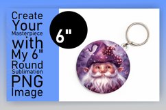 Cozy Cottage: Watercolor Gnome Round Design Sublimation Product Image 1