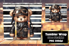Sublimation Tumbler Template 20oz , Teddy Bear Product Image 1