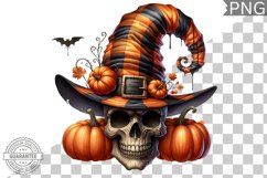 Halloween Skull Sublimation - Clipart PNG Design Product Image 1
