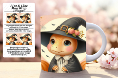 Gorgeous 15oz Mug Wrap Png Template , Halloween Dino Product Image 1