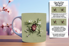 Flawless 11oz Mug Wrap Png Artwork , 3D Heart Product Image 1