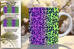Eye-Catching Leopard Print Glitter Mug Wrap 11oz/15oz Product Image 1
