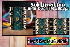 Stylish 3D Leopard Floral Mug Wrap Art Product Image 1