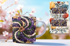 Abstract Mosaic Flower Mug Wrap Art 11oz 15oz Product Image 1