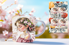 Chic 11oz Mug Wrap Png Template , Girl Quote Product Image 1