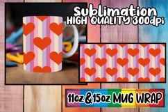 Unique sunsets 11oz 15oz sublimation wrap, Valentine's Patte Product Image 1