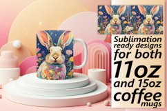 Easter Bunny Elegance: Vibrant Mug Wrap Product Image 1