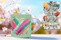 Fresh 15oz Mug Wrap Png Template , Heart Product Image 1