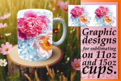 Watercolor Serenity: Sublimation Mug Wrap 11oz 15oz Product Image 1