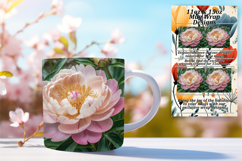 Vibrant 11oz Mug Wrap Png Design , Flowers Product Image 1