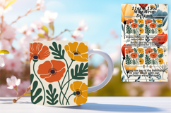 Luxurious 11oz Mug Wrap Png Design , Flowers Product Image 1