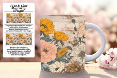 Whimsical Retro Spring Mug Wrap Design 11oz Product Image 1