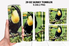 Toucan Skinny Tumbler 20oz Wrap Design, Animal Tumbler Wrap Product Image 1
