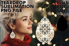 Trendy Teardrop Earrings PNG, Christmas Product Image 1