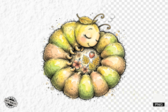 Summer Whimsical Caterpillar PNG Clipart Product Image 1