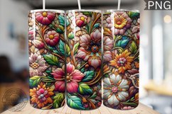 Embroidered Flowers Tumbler Wrap - High Quality 300 Dpi Product Image 1