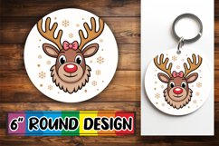 Radiant Car Coaster Circle Design, Cute Christmas Product Image 1