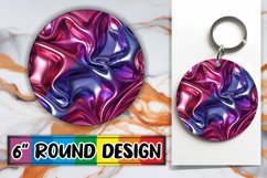 Geometric 3D Puff Round Sublimation Circle Patterns Product Image 1