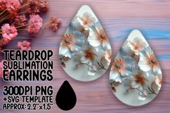 Playful Blossom Teardrop Earrings: Sublimation Charm Collect Product Image 1