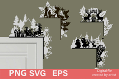 Christmas door corners SVG, door corners, Christmas bundle Product Image 1
