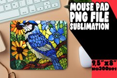 Mouse Pad Design Stained Glass Bird Sublimation Product Image 1