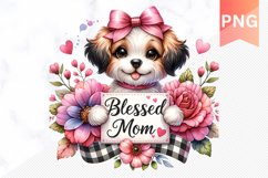 Blessed mom Sublimation - Mother&#039;s Day Clipart PNG Product Image 1