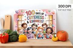 100 days of school Cutting Board PNG Design, Teacher PNG Product Image 1