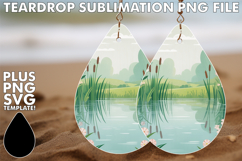 Bright Teardrop Earrings MAGIC PNG, Spring Product Image 1