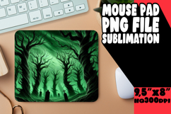 Cheerful Mouse Pad Sublimation PNG, Horror Halloween Product Image 1