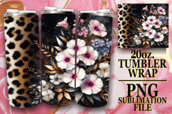 Magical Nights 20oz tumbler wrap, Leopard Prints Product Image 1