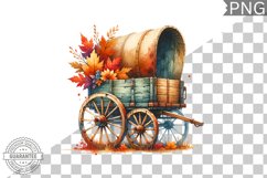 Fall Wagon Garden Sublimation - Fall Clipart PNG Design Product Image 1