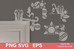 Christmas door corners SVG, door corners, Christmas bundle Product Image 1