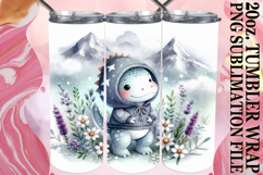 PRESENT OF JOY 20oz TUMBLER WRAP, Cute Dino Product Image 1