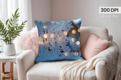 Winter Christmas Wonderland PNG Pillow, Winter Pillow Design Product Image 1