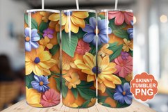 Summer 3D Flowers Tumbler | Summer Tumbler Wrap Product Image 1