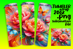 FASHIONABLE 20oz Tumbler Graphic , Flowers Product Image 1