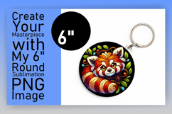 Playful Circle Design Keychain Artwork , Animals Product Image 1