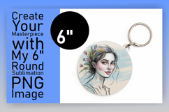 Whimsical Keychain Circle Design PNG , Beauty Woman Product Image 1