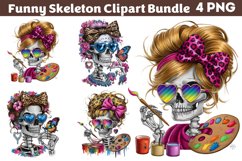Funny Skeleton Messy CLIPART PNG Product Image 1