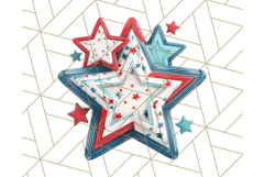 Patriotic Star Clipart PNG, Stars 4th of July PNG Graphic Product Image 5