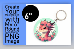 Trendy Round Design for Keychain Art , Dragon Product Image 1